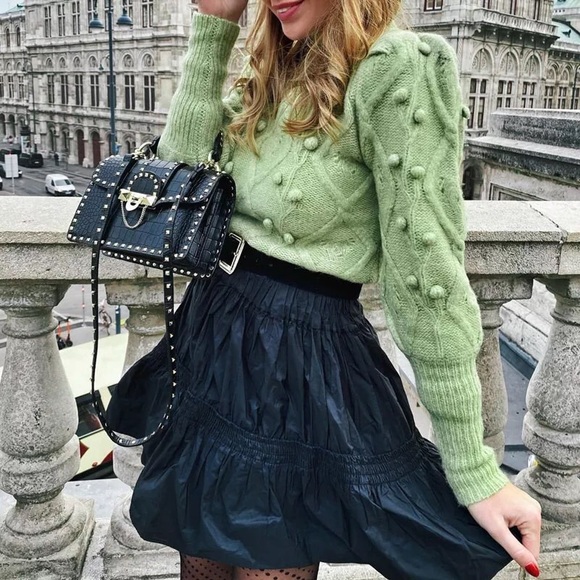 Keylie Pom Oversized Knitted Turtleneck Sweater - Picture 5 of 8